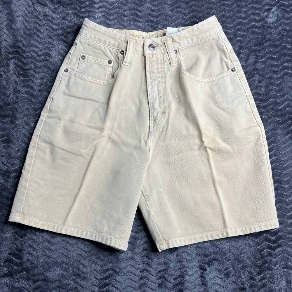 VTG 90s Unionbay Mom High Waist beige Denim Shorts Size 9